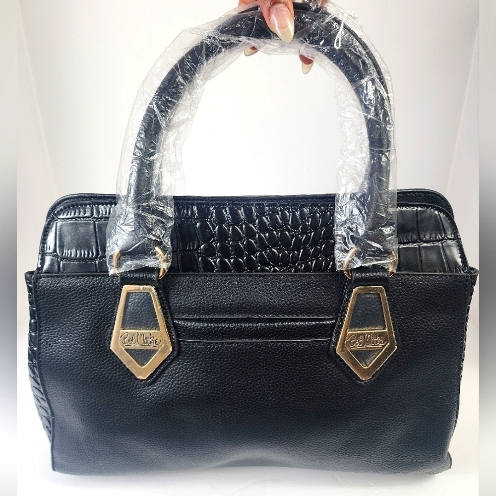 Bob Mackie Bradford Exchanges 2014 Black Leather Purse - Picture 3 of 12